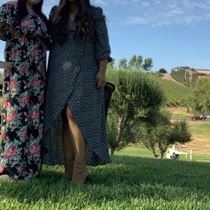 Slit short to long dress, size L, Shein